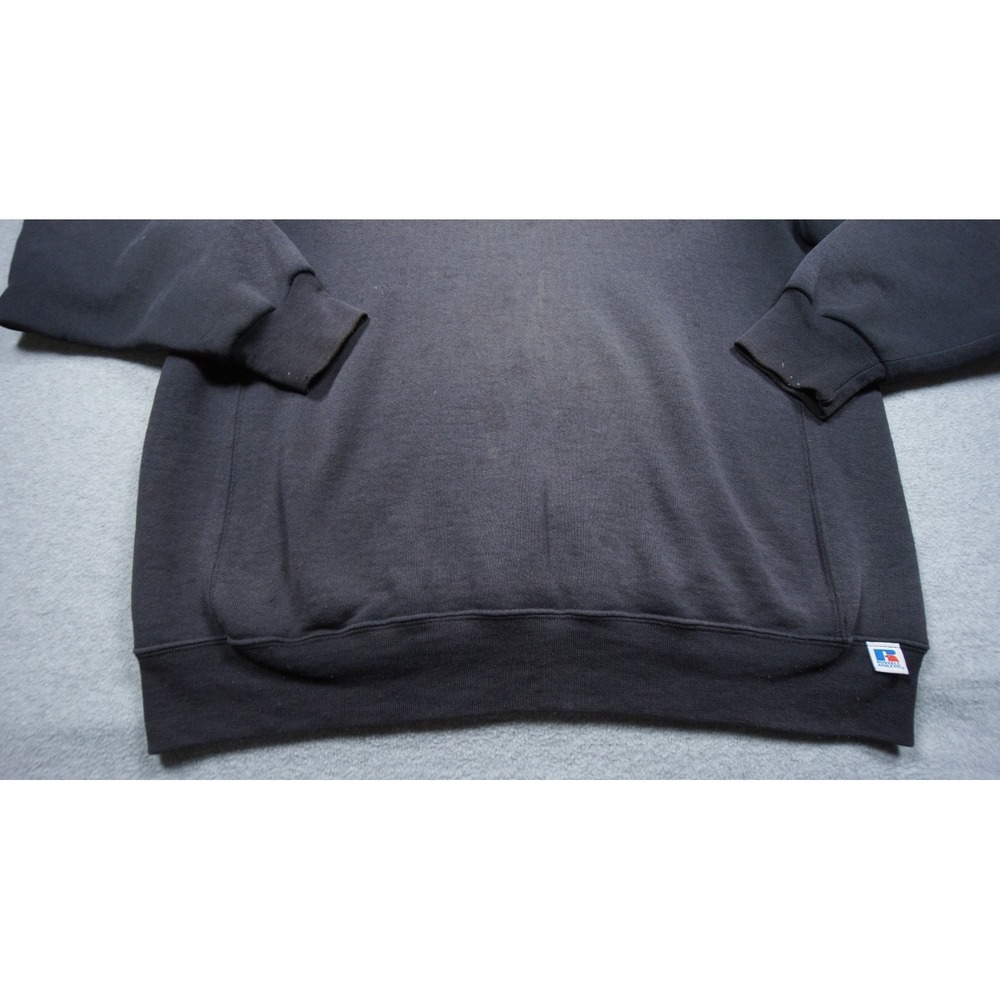 Russell Athletic Sweatshirt Mens XL Black Crewneck Pullover Sweater Faded - Picture 3 of 12